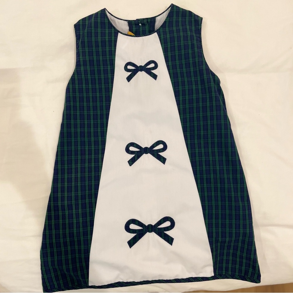 Beaufort bonnet plaid apron dress sz 5